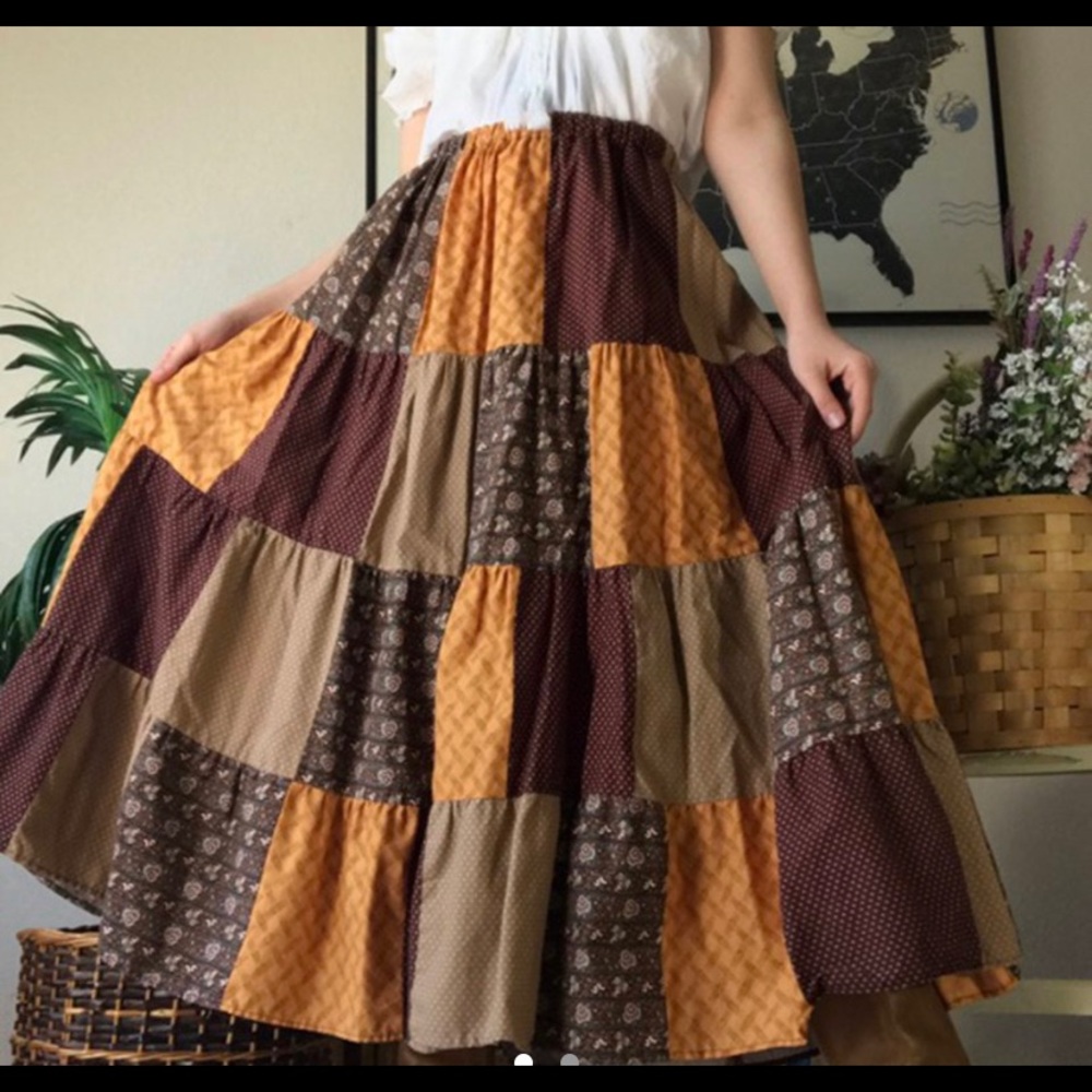 quilted maxi skirt